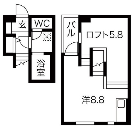 黄金駅 徒歩5分 2階の物件間取画像